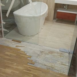 Aepacova piso de madera de baño